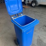 8x Vuilnisbakken op wielen (Kliko) Schaefershop, 240 l, rood-blauw, bo